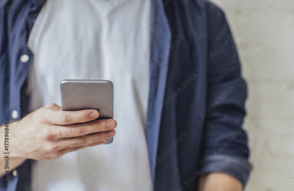 Man Using Mobile Phone