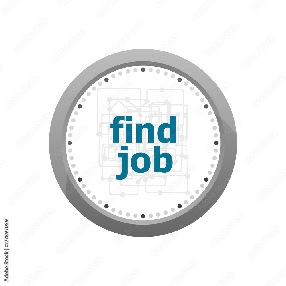 find jobs on digital touch screen, business concept . Abstract wall clock isolated on a white background find jobs on digital touch screen, business concept . Abstract wall clock isolated on a white background