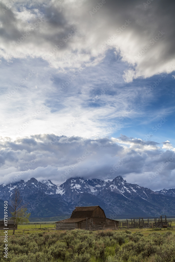 The John Moulton Barn & Teton Range, Grand Teton National Park, The John Moulton Barn & Teton Range, Grand Teton National Park,