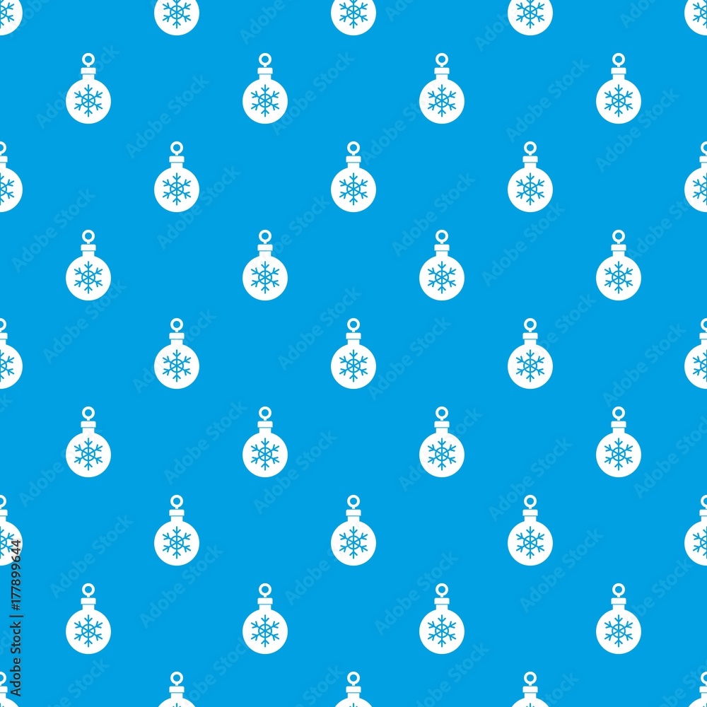 Ball for the Christmas tree pattern seamless blue Ball for the Christmas tree pattern seamless blue