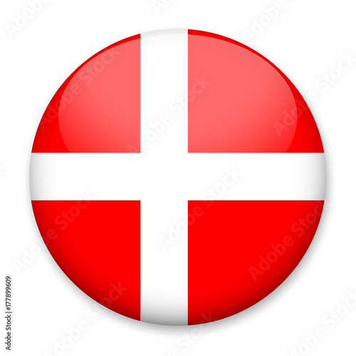 Flag of Denmark in the form of a round button with a light glare and a shadow. The symbol of Independence Day, a souvenir, a button for switching the language on the site, an icon. Free Download Flag of Denmark in the form of a round button with a light glare and a shadow. The symbol of Independence Day, a souvenir, a button for switching the language on the site, an icon. - GFXLoad