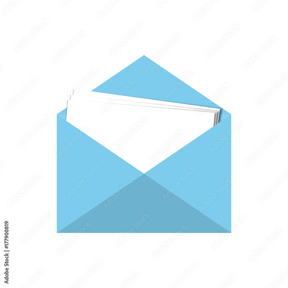vector flat icon mail letter with paper vector flat icon mail letter with paper