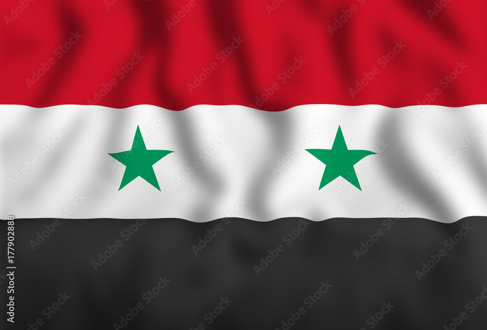 National Syria flag, Arab Republic of Syria flag illustration. National Syria flag, Arab Republic of Syria flag illustration.