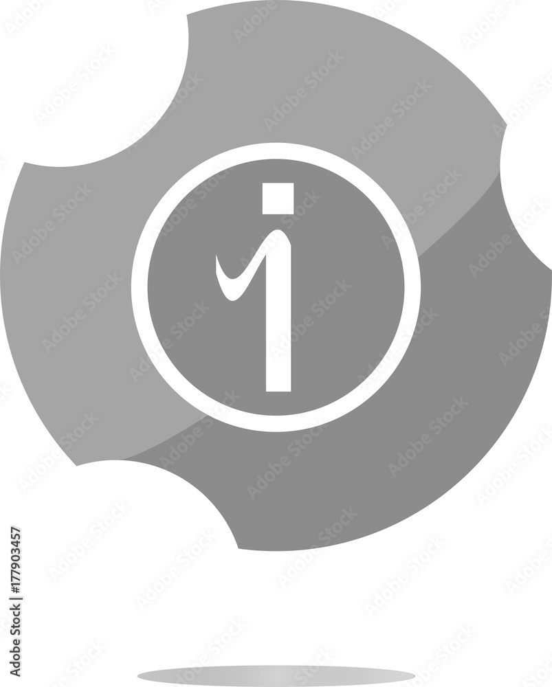 glossy web button with information sign. Rounded shape icon glossy web button with information sign. Rounded shape icon