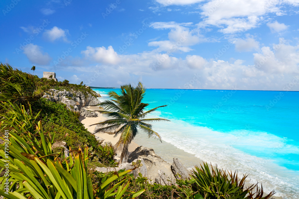 Tulum Mayan city ruins in Riviera Maya