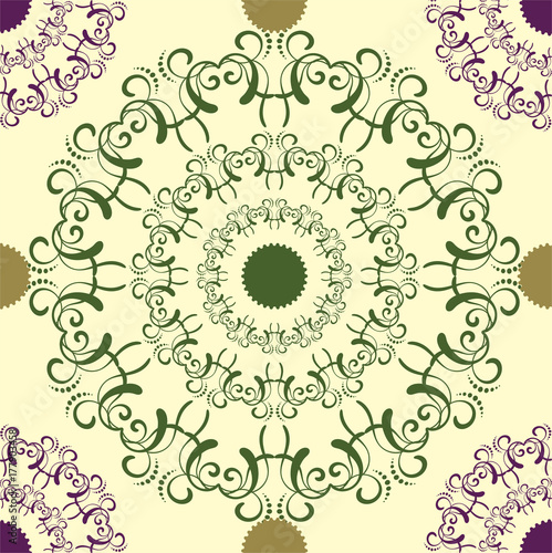 Seamless abstract floral pattern,mandala pattern