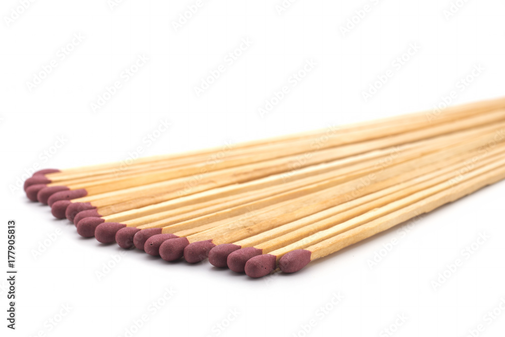 Matches on a white background