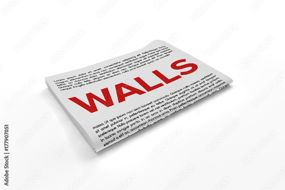 Walls on Newspaper background Walls on Newspaper background