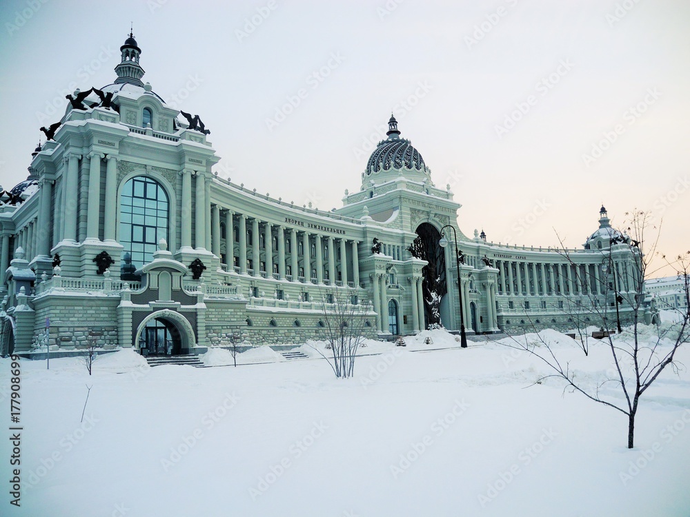 Obraz premium beautiful building in the winter