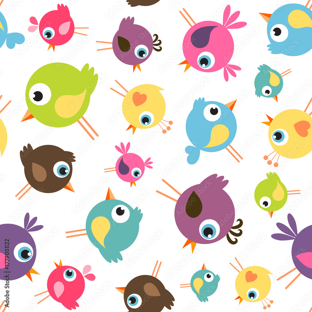 seamless pattern with funny birds seamless pattern with funny birds
