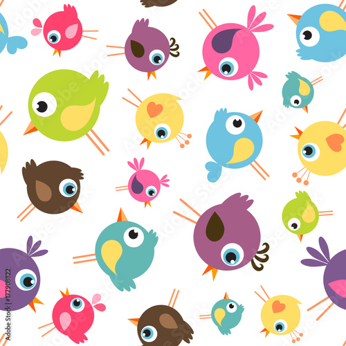 seamless pattern with funny birds © ann_precious