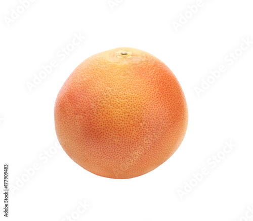 Red grapefruit on a white background
