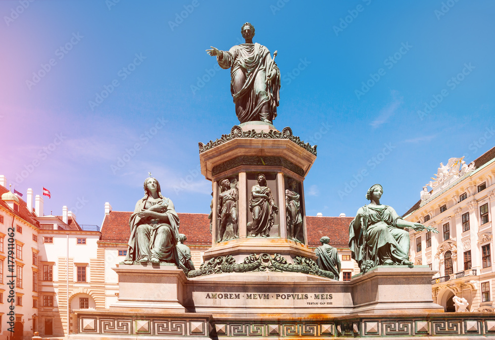 Fototapeta premium Vienna. Austria. Monument to Emperor Franz I at the Hofburg Palace in Vienna