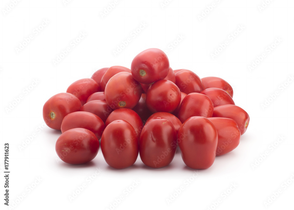 Red tomatoes for canning on white background Red tomatoes for canning on white background