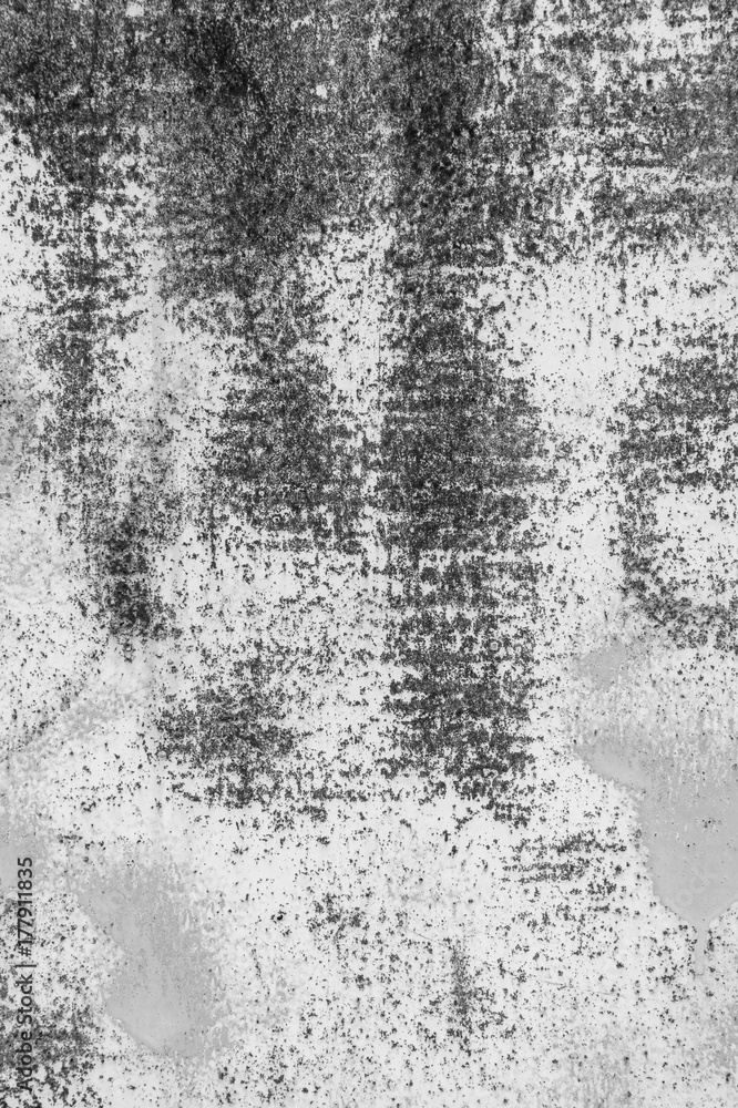 Fototapeta premium White metal wall texture background with scratches and cracks.