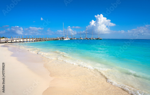 Fototapeta Naklejka Na Ścianę i Meble -  Riviera Maya Maroma Caribbean beach Mexico