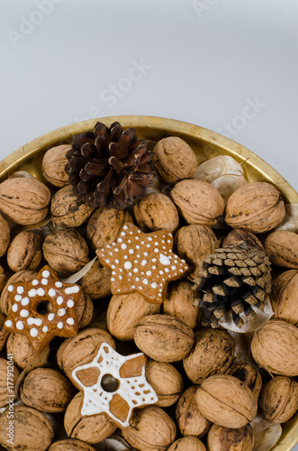 walnuts and gingerbread cookies