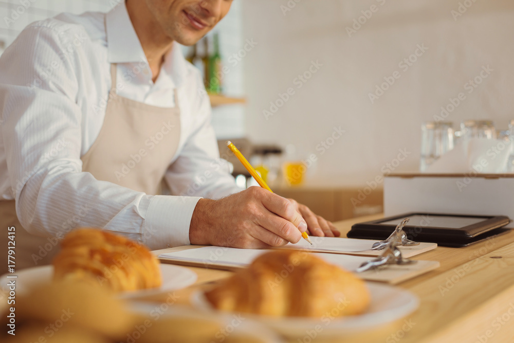 Fototapeta premium Handsome smart man working