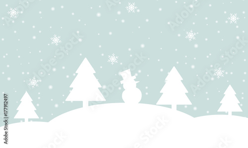 Weihnachten - Zauberhafter Winterwald (in Grün/Weiß) © ii-graphics