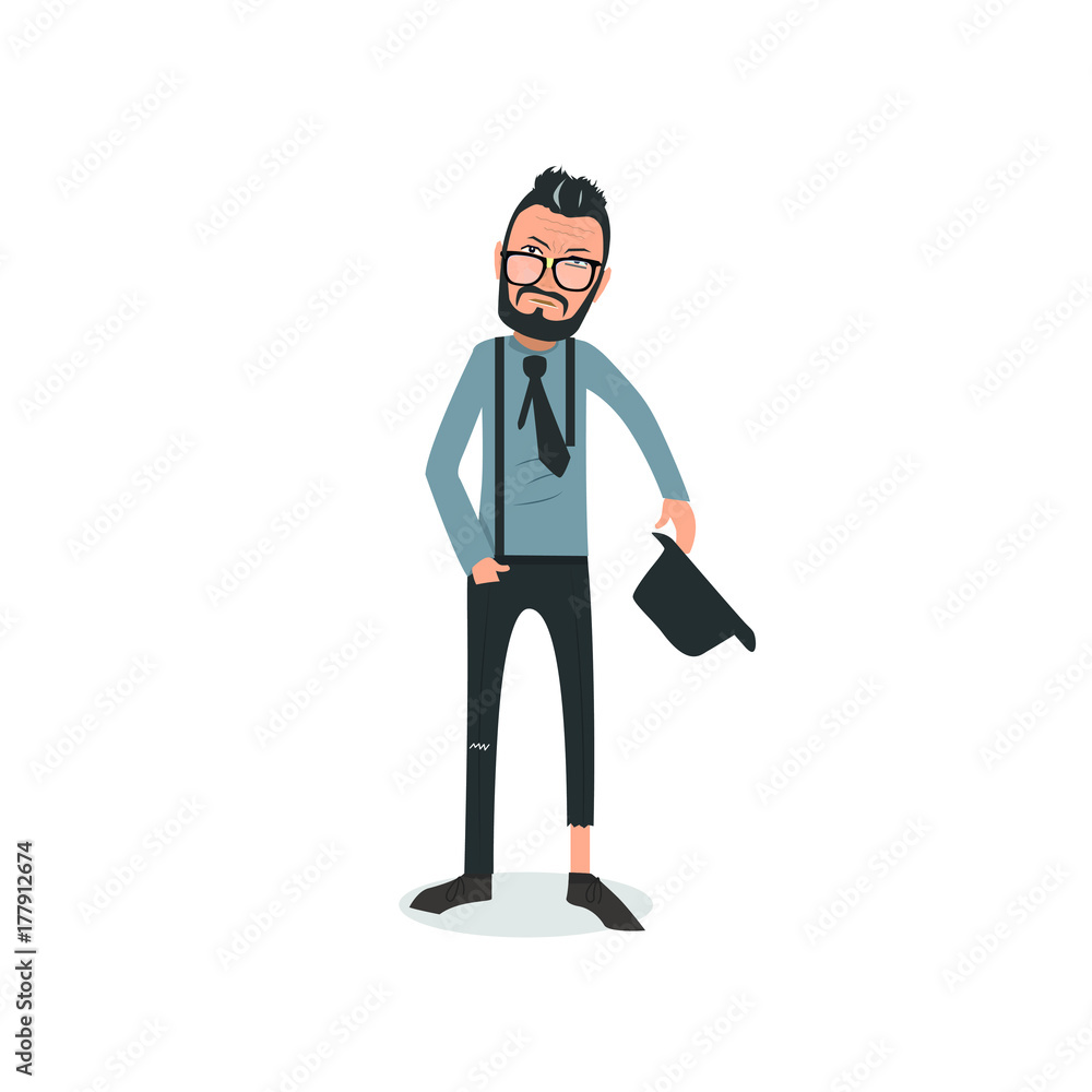Exhausted and completely wiped out cartoon guy in casual clothes, gesturing. Vector illustration. Modern flat design. Exhausted and completely wiped out cartoon guy in casual clothes, gesturing. Vector illustration. Modern flat design.