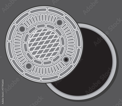 manhole cover vector illustration