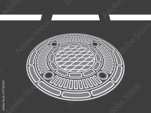 manhole cover vector illustration