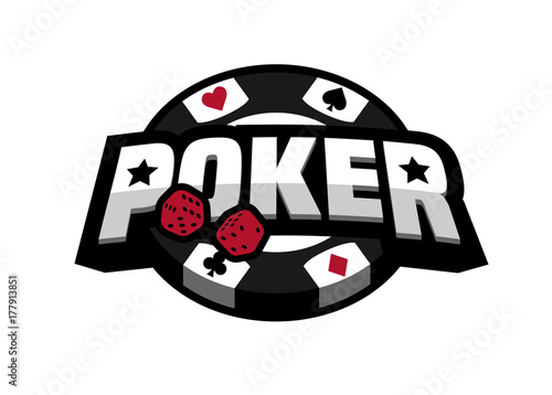 Poker game, logo emblem.