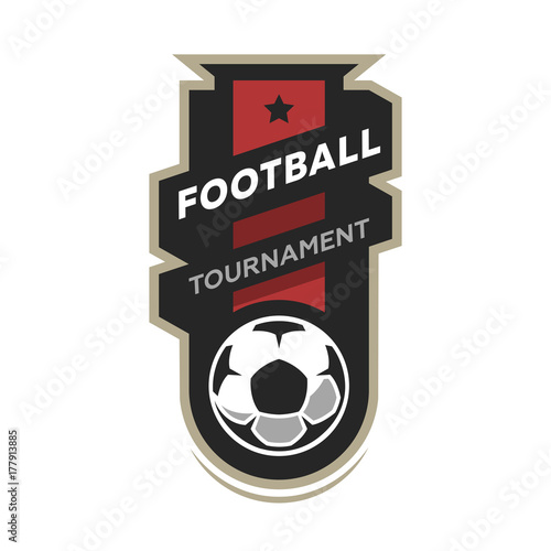 Football tournament, soccer logo.