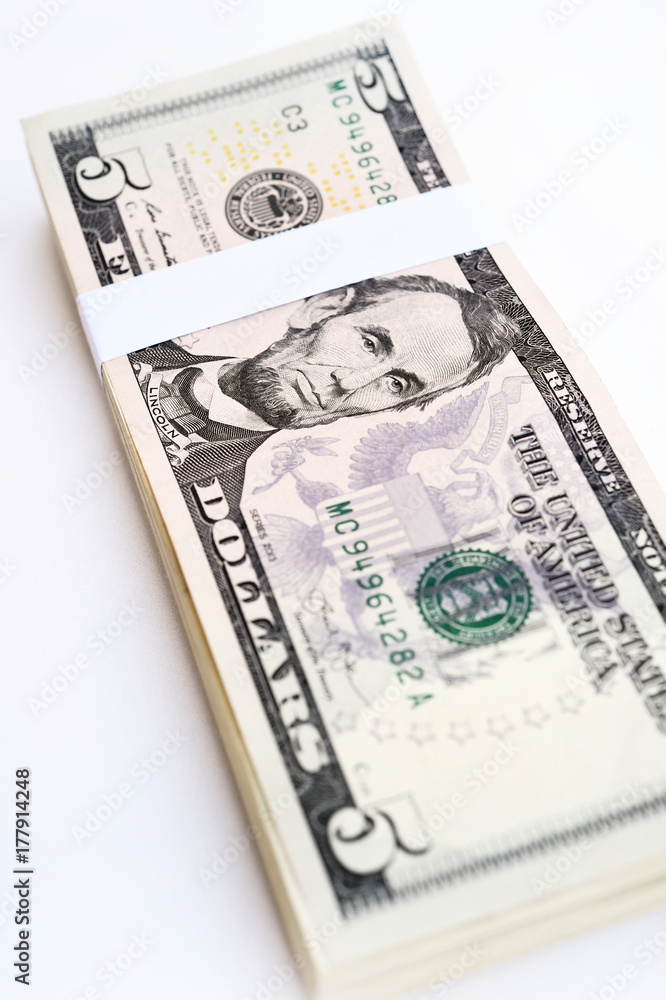 close up of banknote isolated on white background close up of banknote isolated on white background