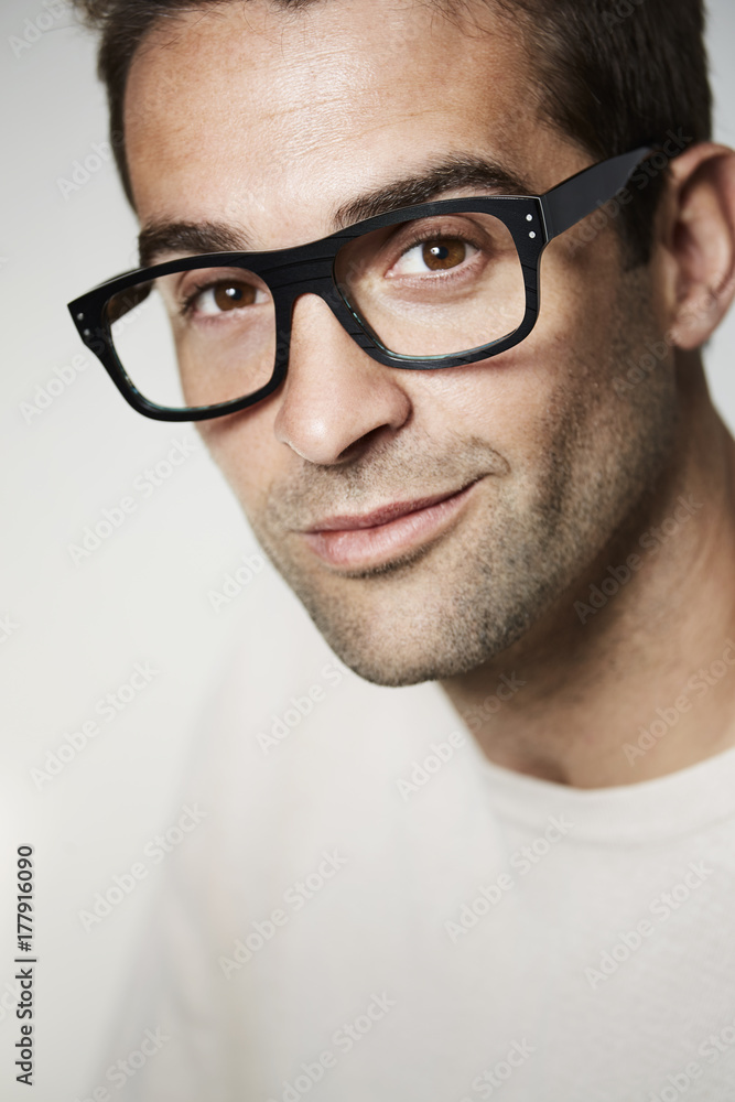 Brown eyed guy in glasses, portrait Brown eyed guy in glasses, portrait