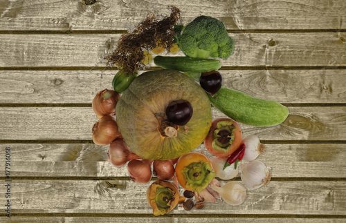 Arcimboldo like vegetable face photo