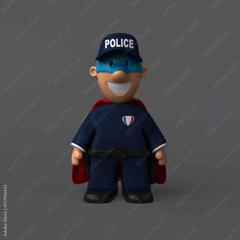 Police - 3D Illustration Police - 3D Illustration