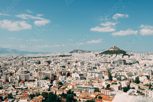View of Athens cityscape from Acropolis in Athens, Greece