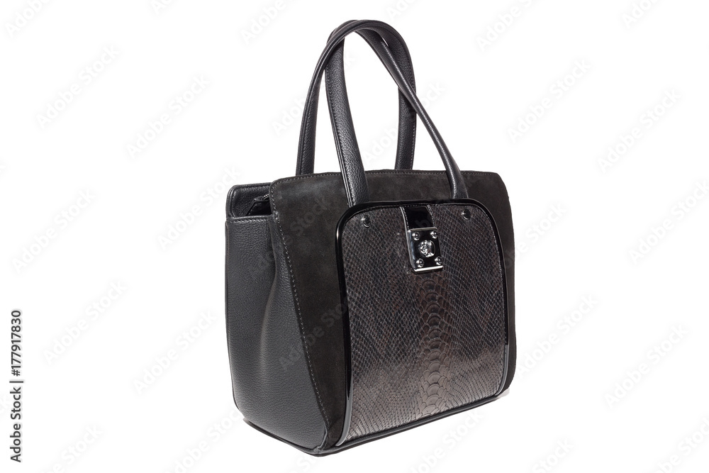 Naklejka premium ladies suede bag of black color