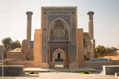 The complex of Gur-Emir the ruler of Asia, Emir Timur in Samarkand, Uzbekistan. ancient architecture of Central Asia
