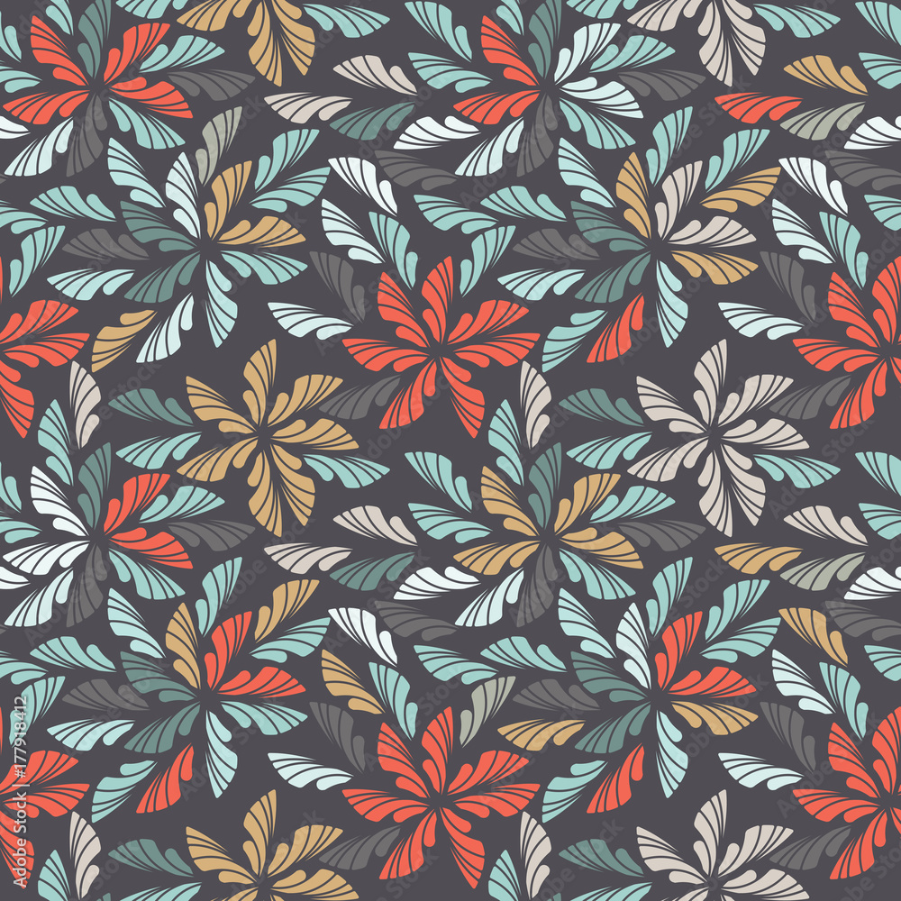 Autumn seamless pattern with abstract details Autumn seamless pattern with abstract details