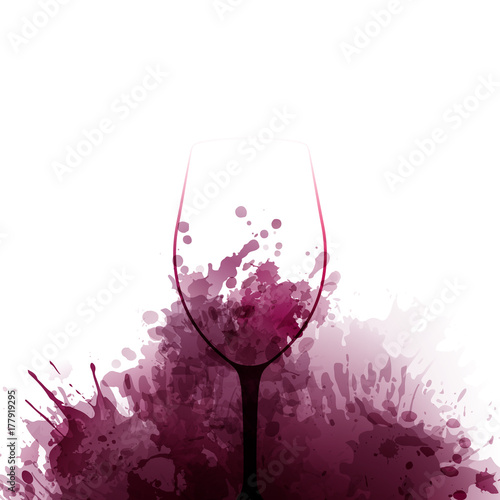 Template for promotions or presentations of wine events.  Background texture of wine stains.