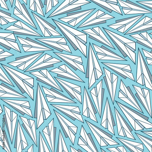 background pattern with paper planes