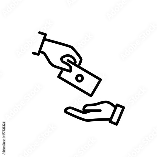 Modern earning line icon.