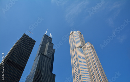 Skyscrapers in Chicago  Illinois  USA.