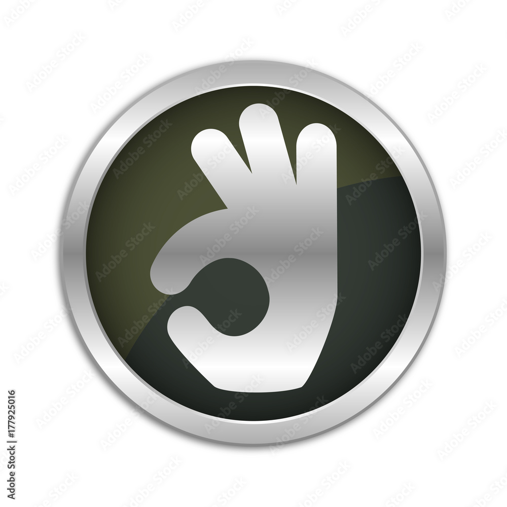 Button Set - dunkel mit silbernem Ring - Exzellent Symbol Button Set - dunkel mit silbernem Ring - Exzellent Symbol