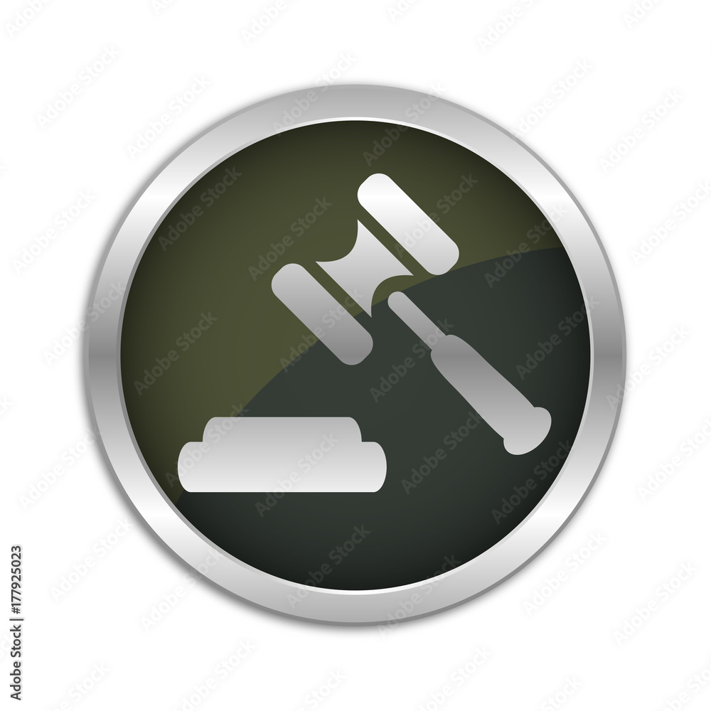 Button Set - dunkel mit silbernem Ring - Hammer - Anwalt - Richter Button Set - dunkel mit silbernem Ring - Hammer - Anwalt - Richter