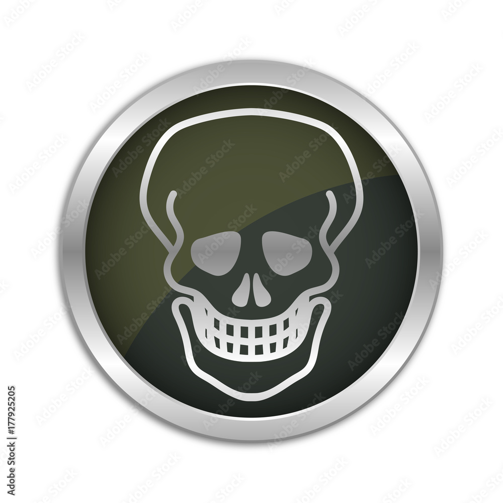 Button Set - dunkel mit silbernem Ring - Totenkopf Button Set - dunkel mit silbernem Ring - Totenkopf