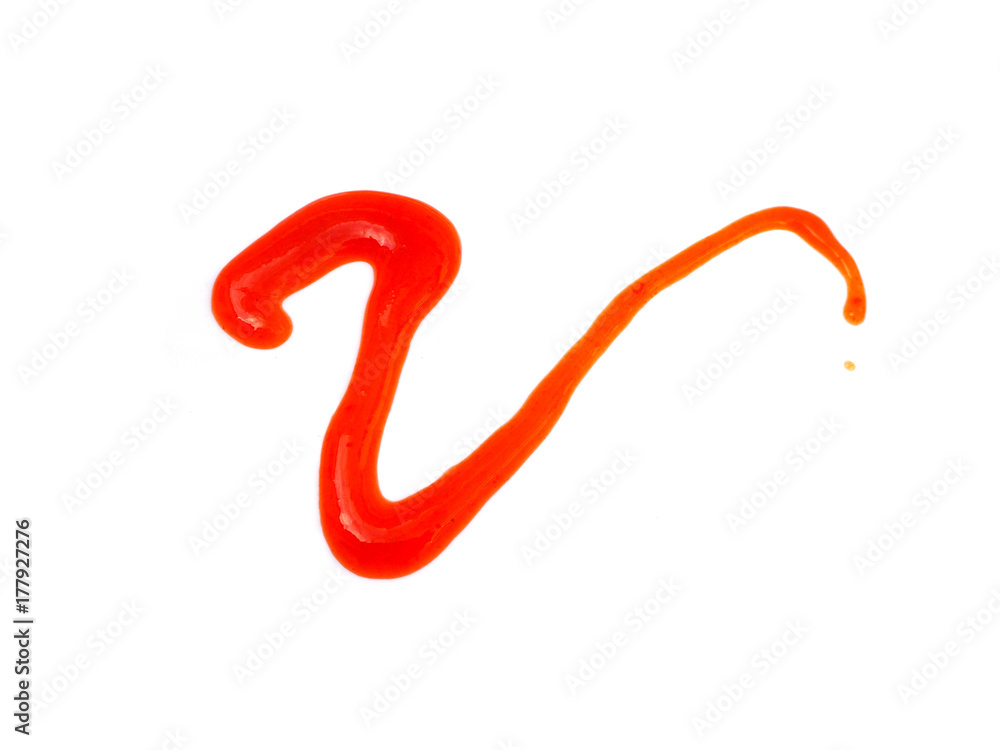 chili sauce on white background chili sauce on white background