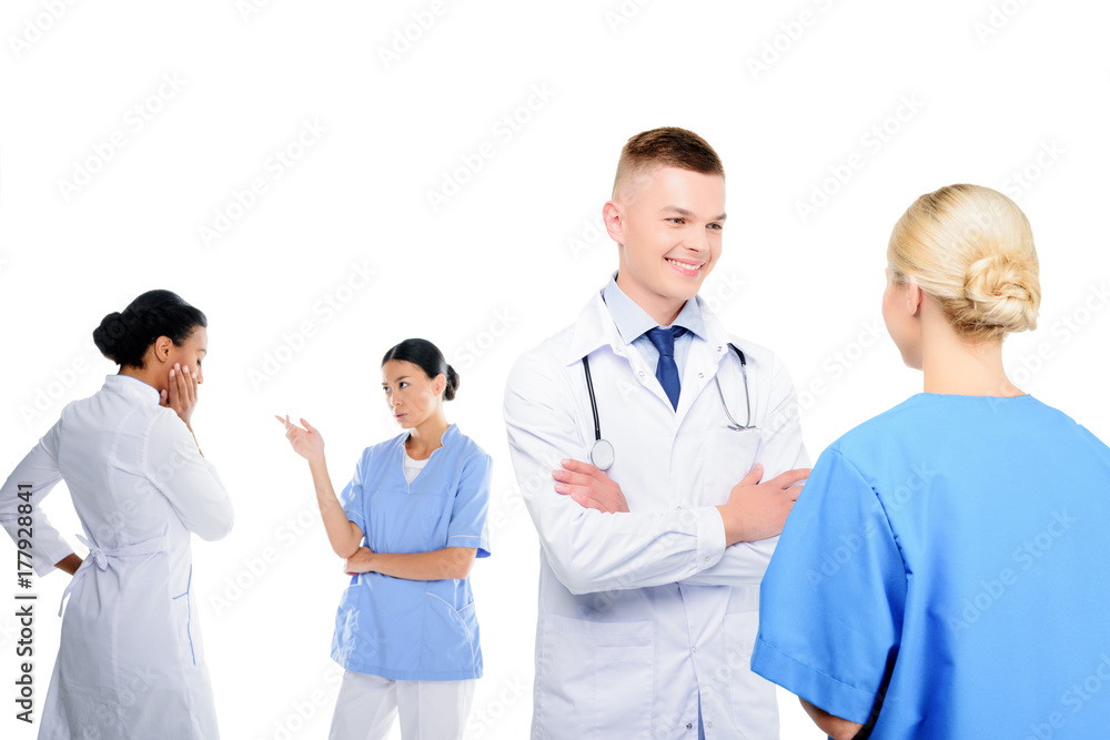 surgeons and doctors having conversation surgeons and doctors having conversation