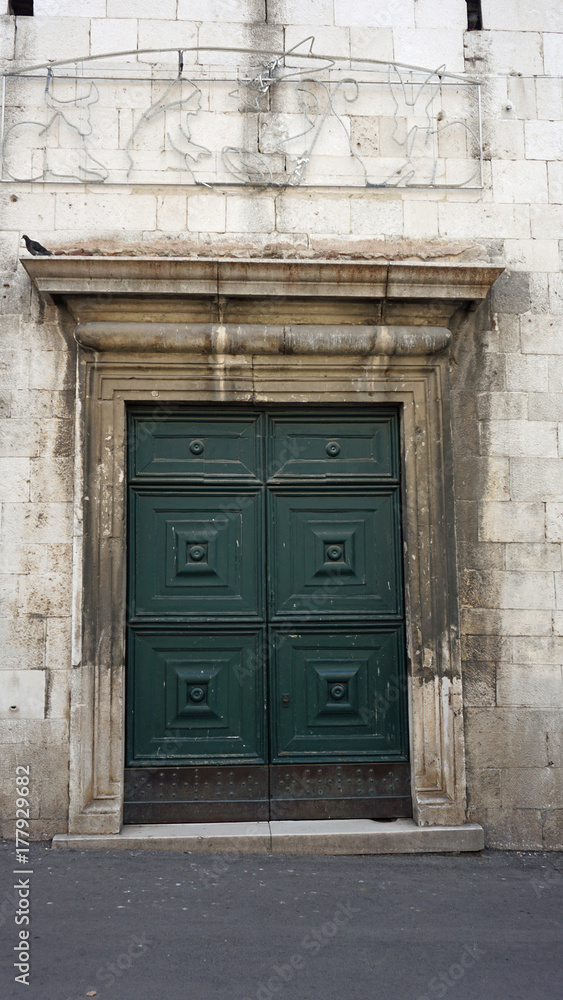 close up from rotten door in croatia
