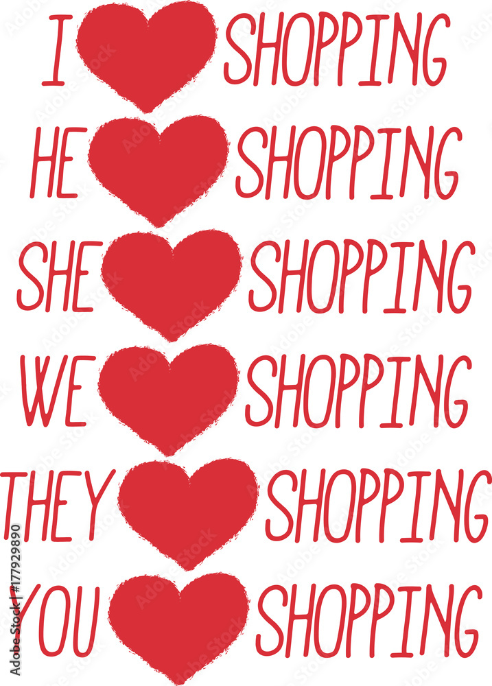 I love shopping labels set I love shopping labels set