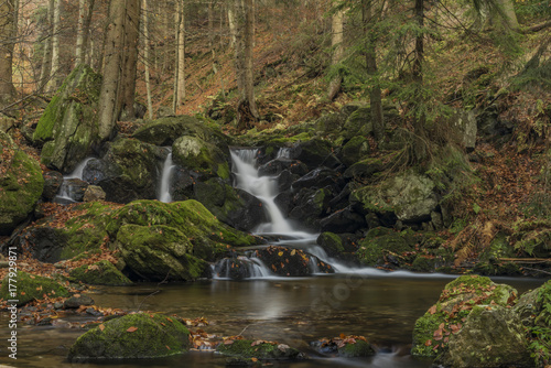 Fototapeta Naklejka Na Ścianę i Meble -  Waterfalls on river Cista in Krkonose mountains