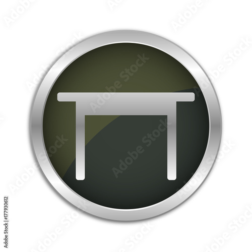 Button Set - dunkel mit silbernem Ring - Tisch