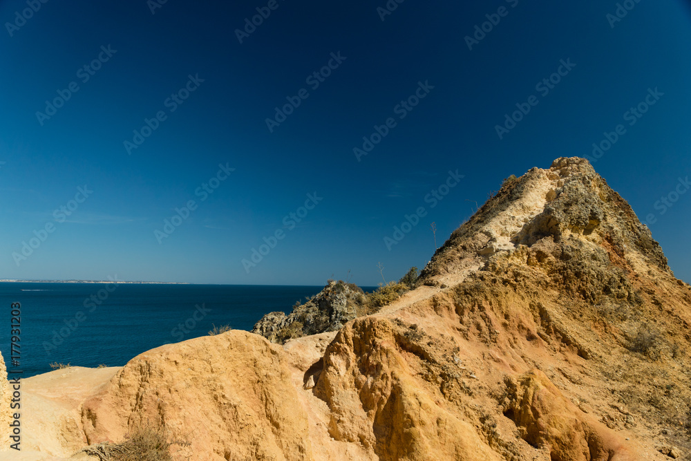 Beautiful cliffs of Ponta de Piedade, Lagos, Algarve region, Portugal
